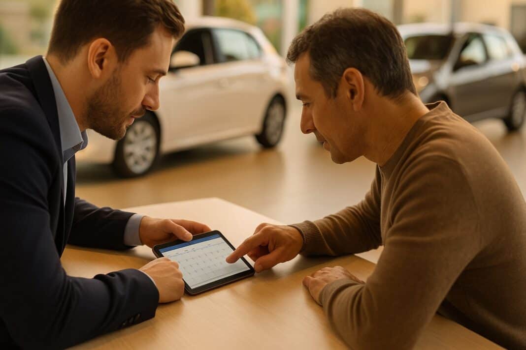 Der richtige Moment: Kalender auf dem Tisch, Deal im Blick