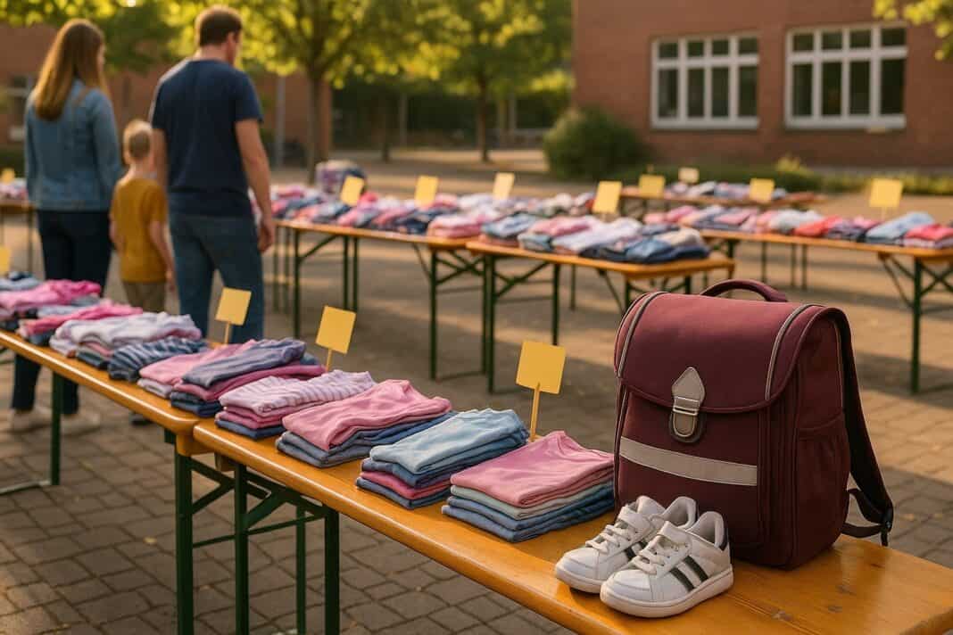 Kinderflohmarkt zum Schulstart – Stand im Schulhof