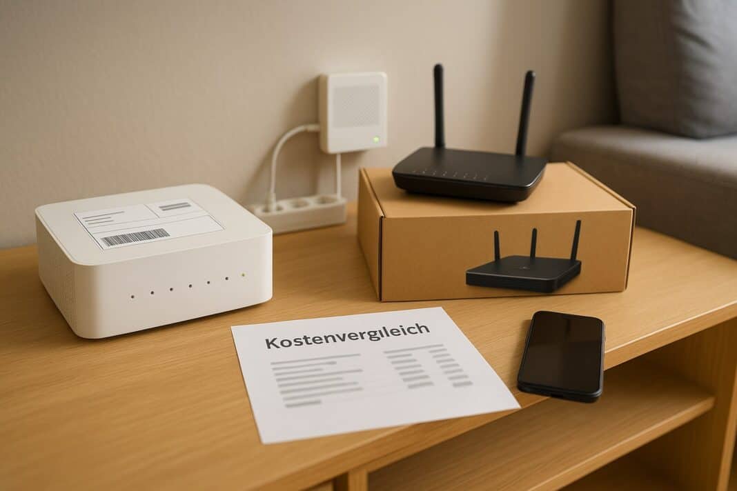 Miete oder Kauf? Router‑Entscheidung am Wohnzimmertisch