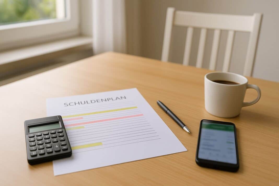 Schuldenplan am Küchentisch: Überblick, rechnen, handeln