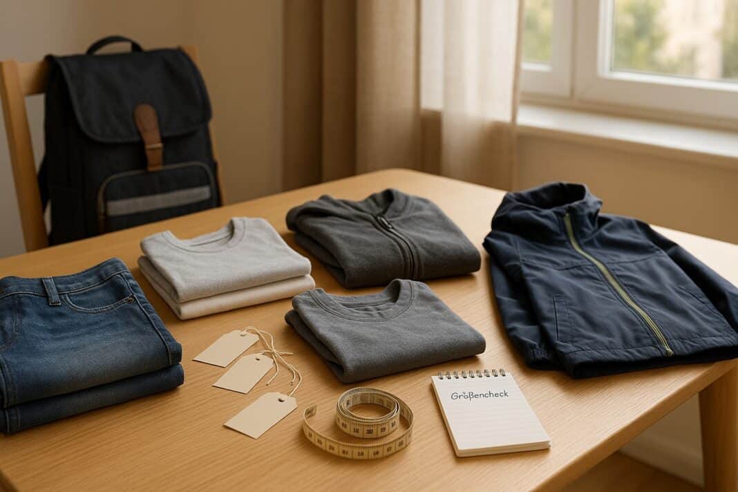 Geld sparen durch nachhaltige Kleidung, günstige Mode, Budget bewusst einkaufen, Sparen bei Kleidung, günstige Outfits.