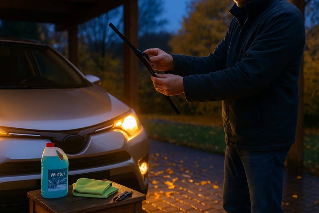 Auto Herbstfit: wischen, sehen, stehen