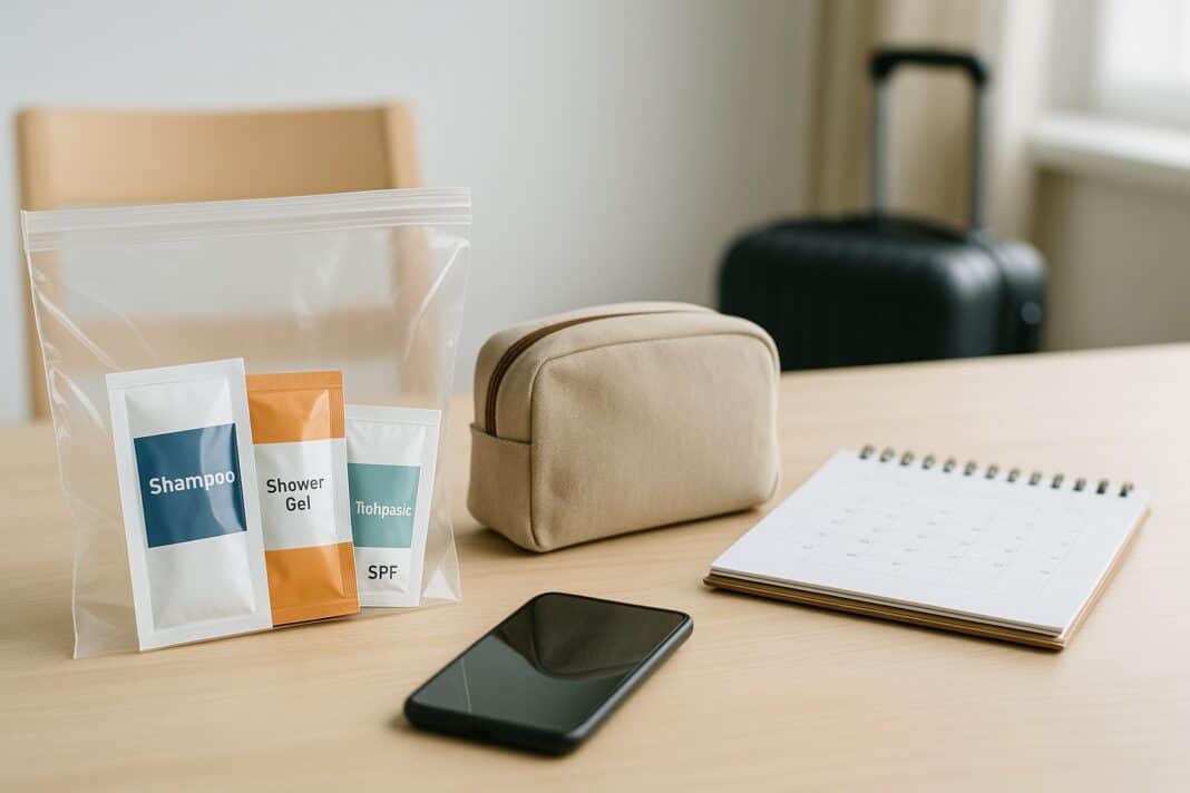 Reise‑Set aus Gratisproben – Rotation statt Reisegröße