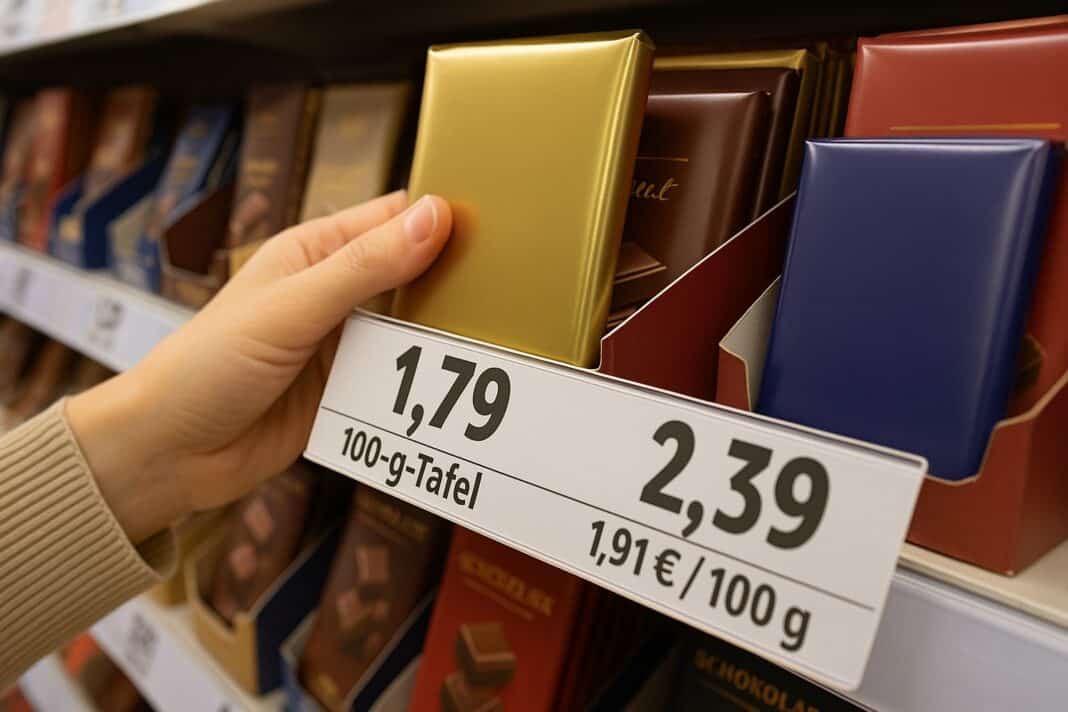 Shrinkflation im Regal enttarnen durch Grundpreisvergleich