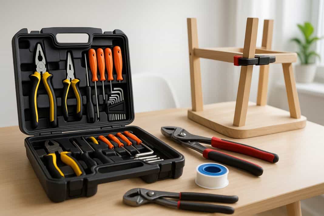 Werkzeug‑Grundset im Einsatz: Stuhlverleimung & Siphon‑Check